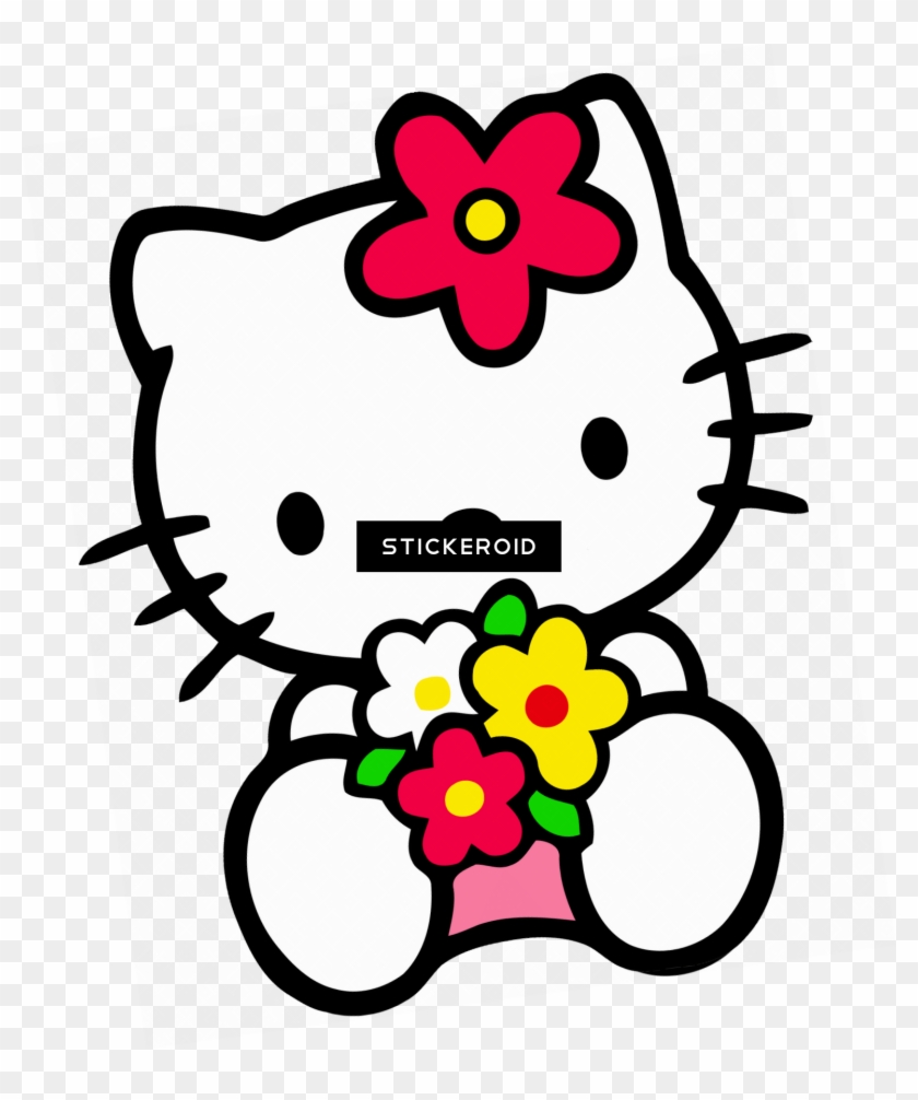 Sitting With Flowers - Hello Kitty #1361133
