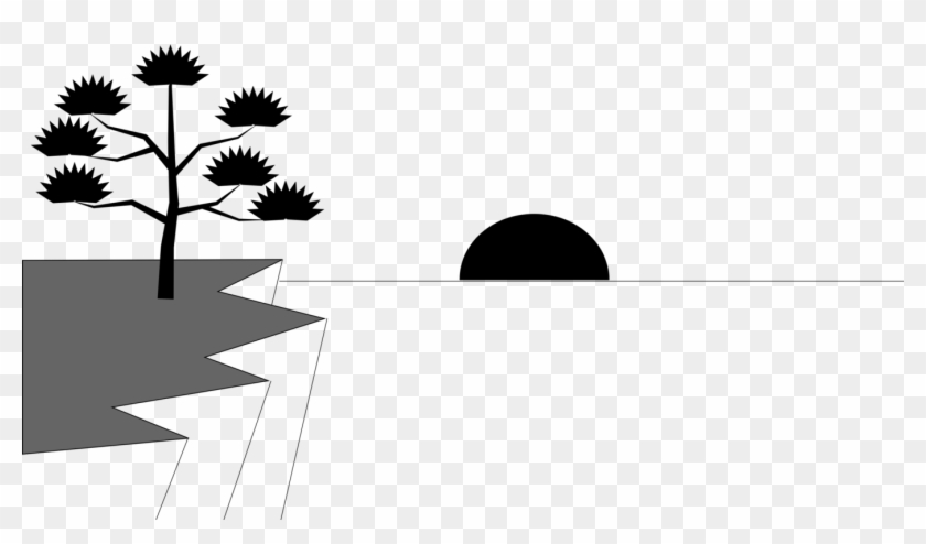 Background Clipart - Sun Set Black And White #1361180