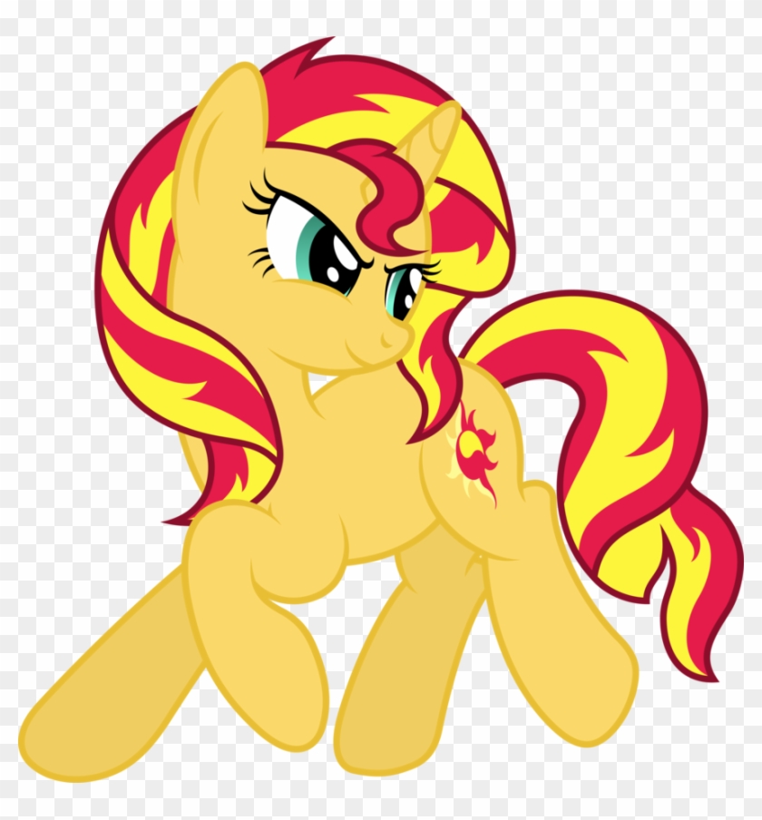 Stabzor, Pony, Safe, Simple Background, Solo, Sunset - Sunset Shimmer Pony Angry #1361199