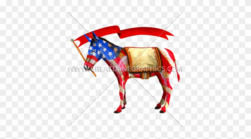 Unicorn Castle Democrat Donkey Stripes - Donkey #1361235