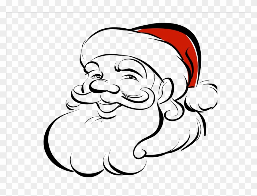 Christmas Santa Face Transparent Image1 - Christmas Drawings Of Santa #1361261