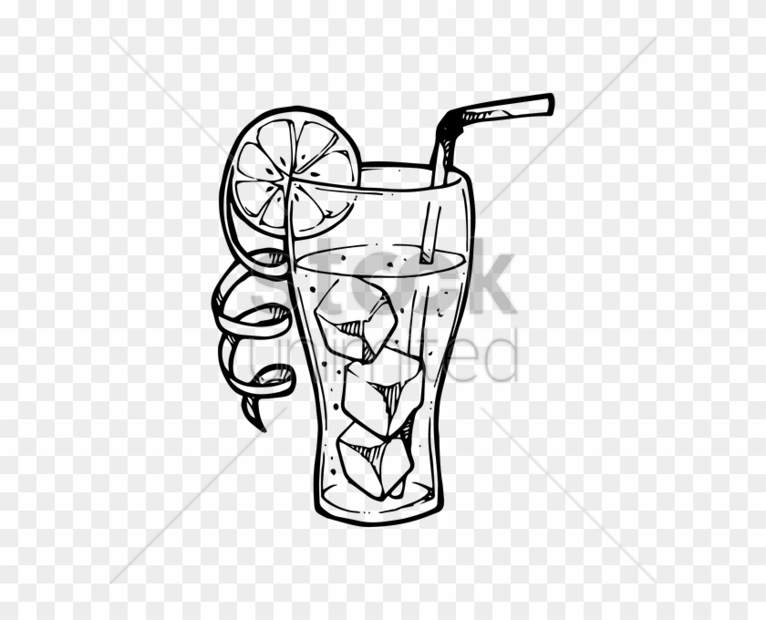 Cooldrinks Glass Clip Art Clipart Fizzy Drinks Iced - Cooldrink Black And White Clipart #1361295
