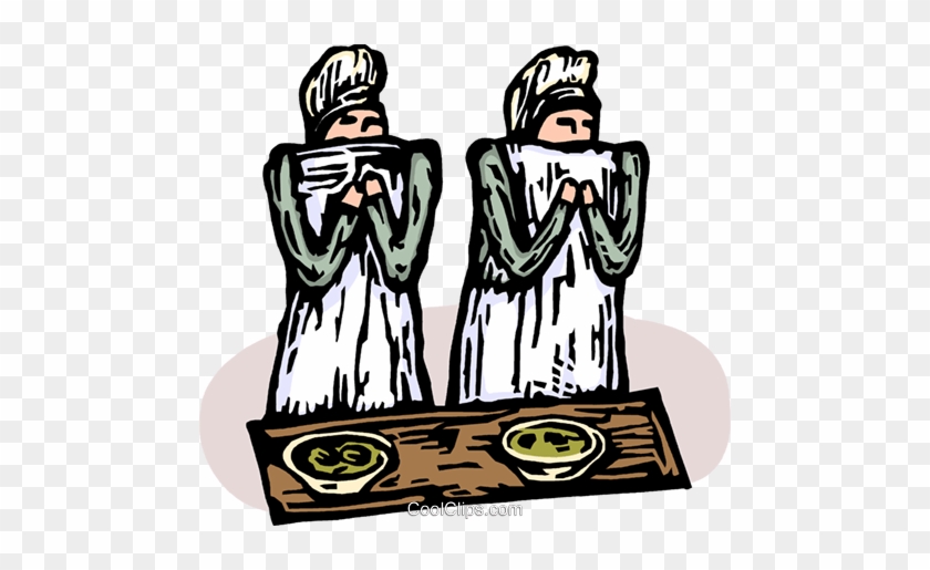 Nuns Praying Royalty Free Vector Clip Art Illustration - Nuns Praying Royalty Free Vector Clip Art Illustration #1361451