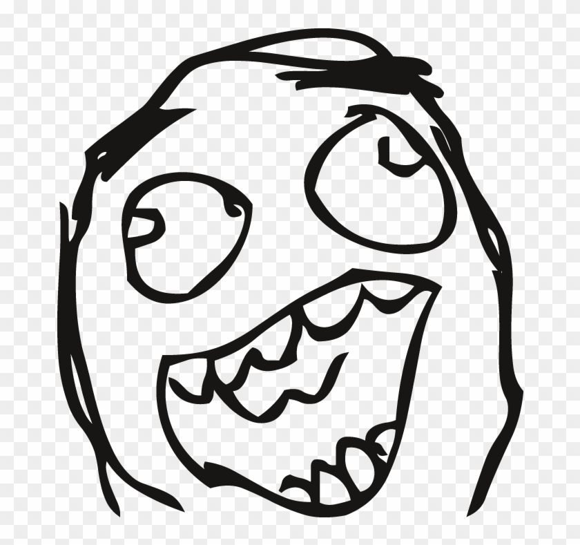 Happy Meme Face Png Graphic Black And White Library - Happy Rage Face Meme #1361515