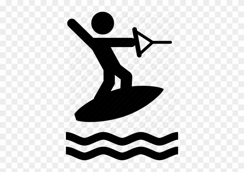Skis Drawing Water Skiing - Wakeboard Icon #1361536