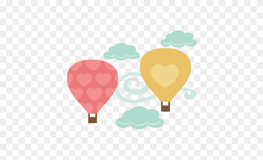 Jpg Heartshot Air Balloons Svg Cutting File For Scrapbooks - Cute Hot Air Balloon Clipart Png #1361571