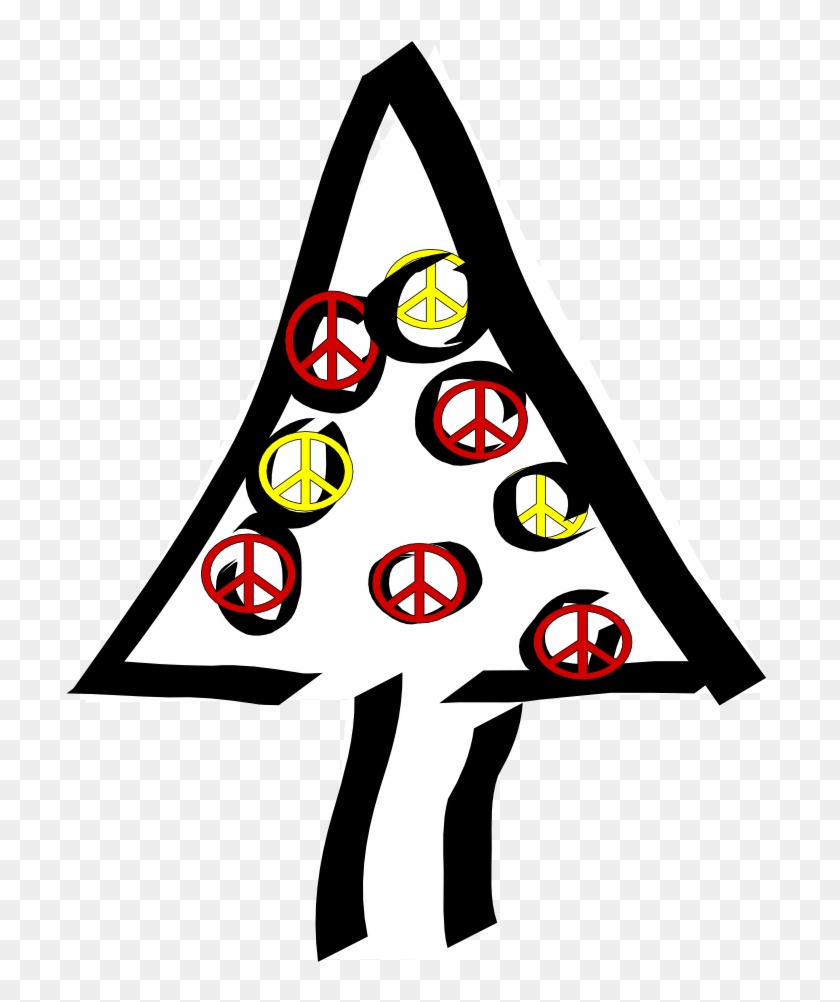 Christmas Peace Sign Clip Art - Clip Art #1361574