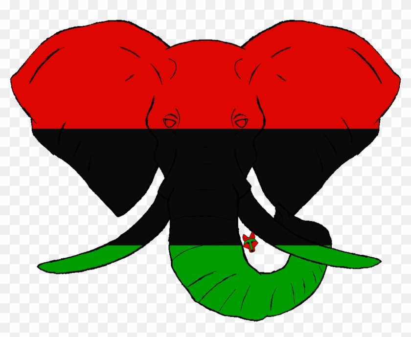 African Elephant Flag Designed By P A - Elephant #1361589