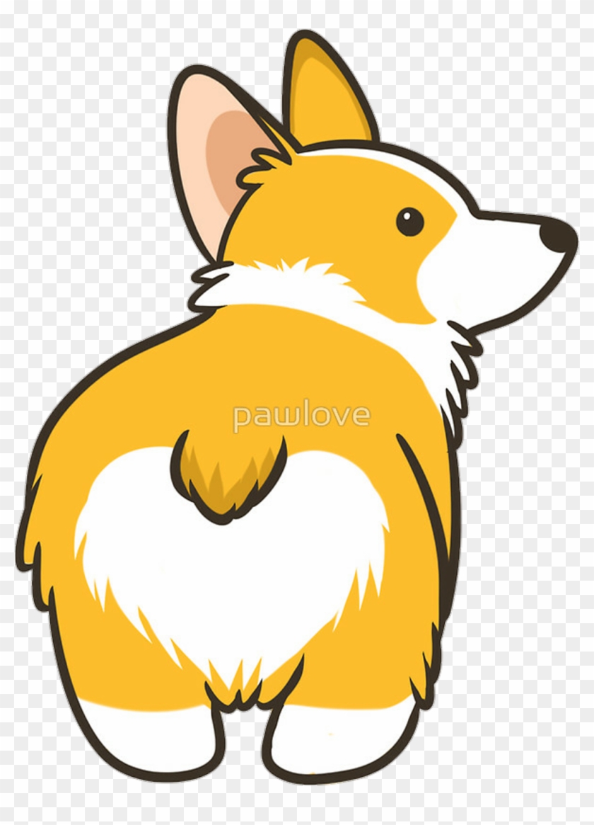 Png Freeuse Library Corgis Because Im My - Corgi Heart Butt Sticker #1361609