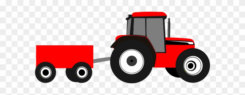 Red Tractor Clip Art #1361628