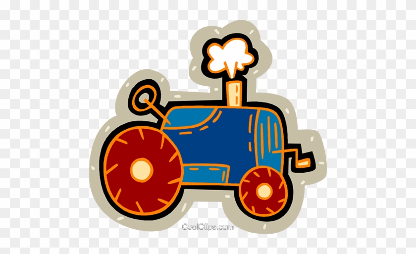 Farm Tractor Royalty Free Vector Clip Art Illustration - Papa's Little Farm Hand Bib #1361632