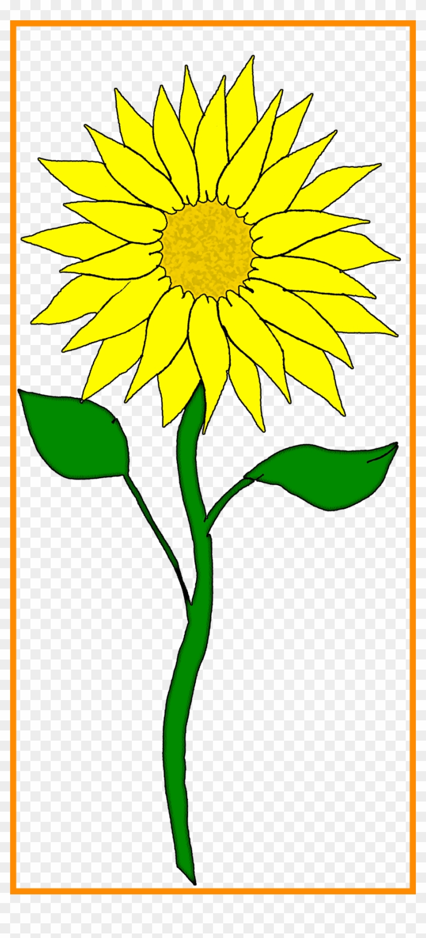 Chipmunk Clipart - Clip Art Sunflower Stem #1361713