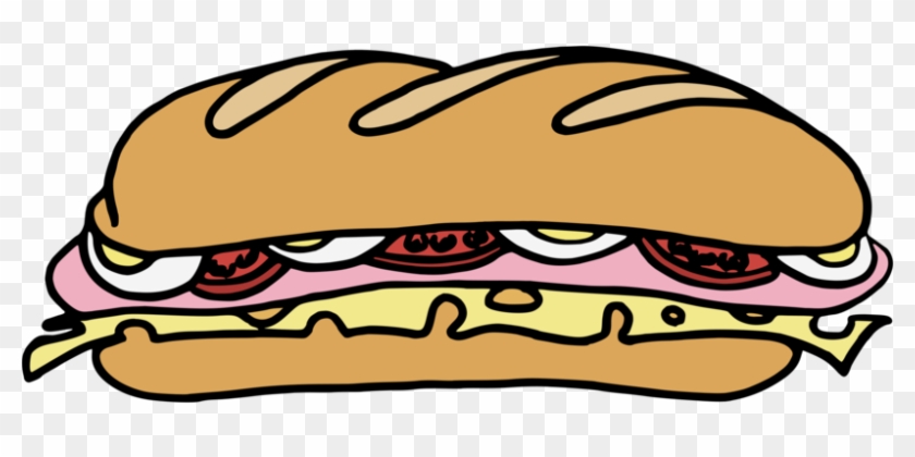 Submarine Sandwich Meatball Sandwich Italian Sandwich - Sub Sandwich Clip Art #1361752