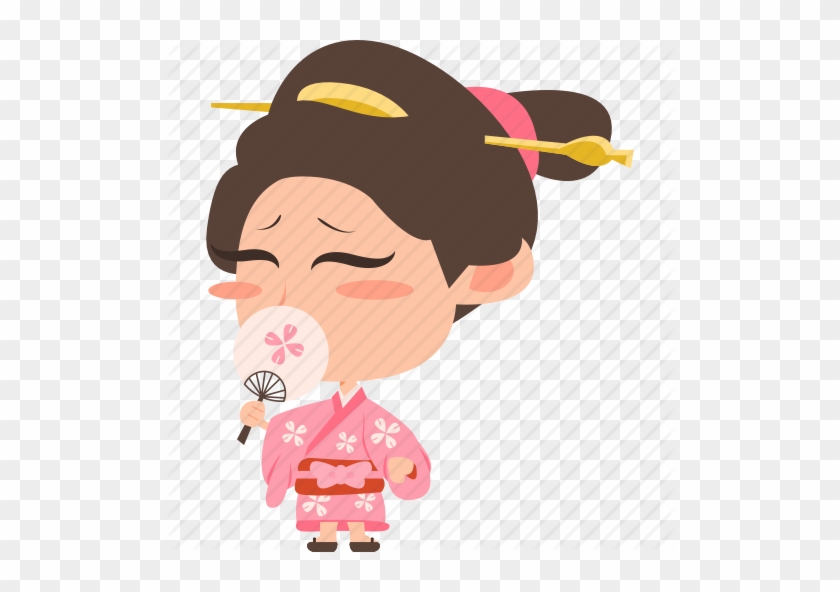 Geisha Clipart Japanese Ninja - Japanese Kimono Cartoon Png #1361799