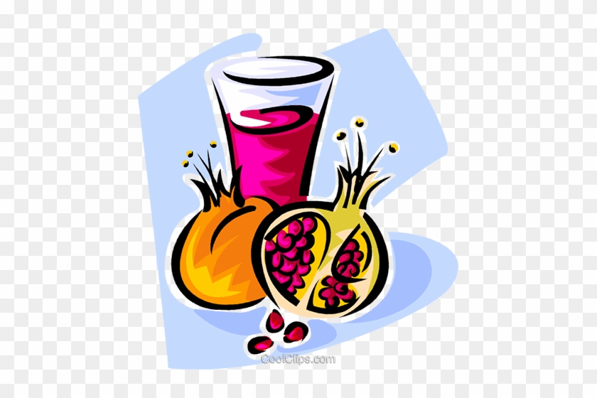 Pomegranate Royalty Free Vector Clip Art Illustration - Illustration #1361850