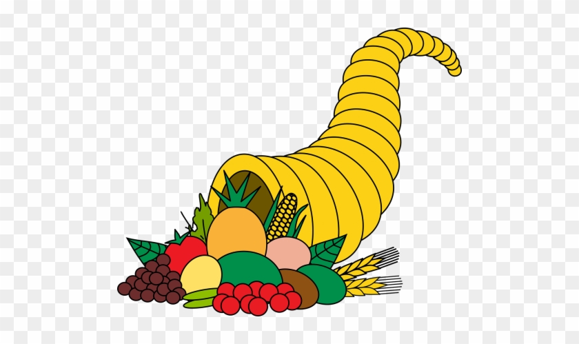 Vector Graphics - Cornucopia Happy Thanksgiving Clip Art #1361859