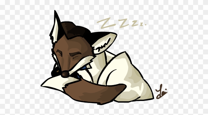 Nick As A Fox Sleeping, Aka Nox The Fox - Cartoon #1361967