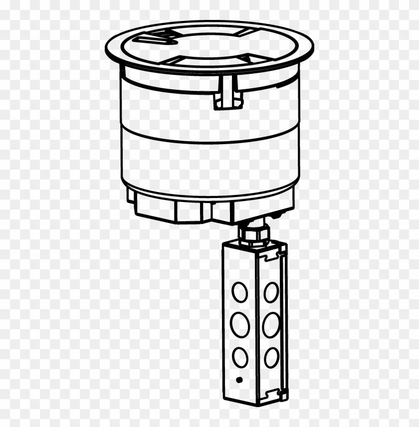 Wiremold 8atpgy - Walker 8atc2pbz 8in Prewired Surf Style Assembly Bz #1361973