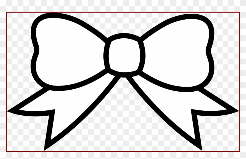 Jpg Cheerleaders Drawing Bow - Ribbon Clipart Black And White #1362018