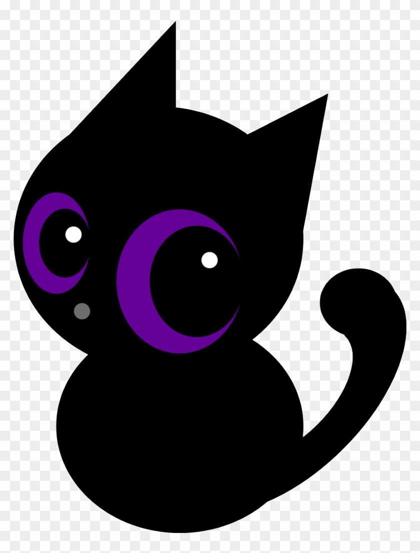 Purple Cat, Black Cats, Pretty Pictures, Cat Eyes, - Illustration #1362113