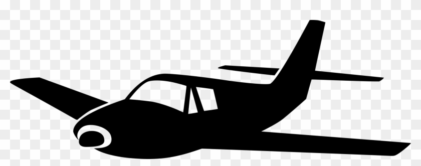 Airplane Fixed-wing Aircraft Computer Icons Helicopter - Small Airplane Silhouette #1362121