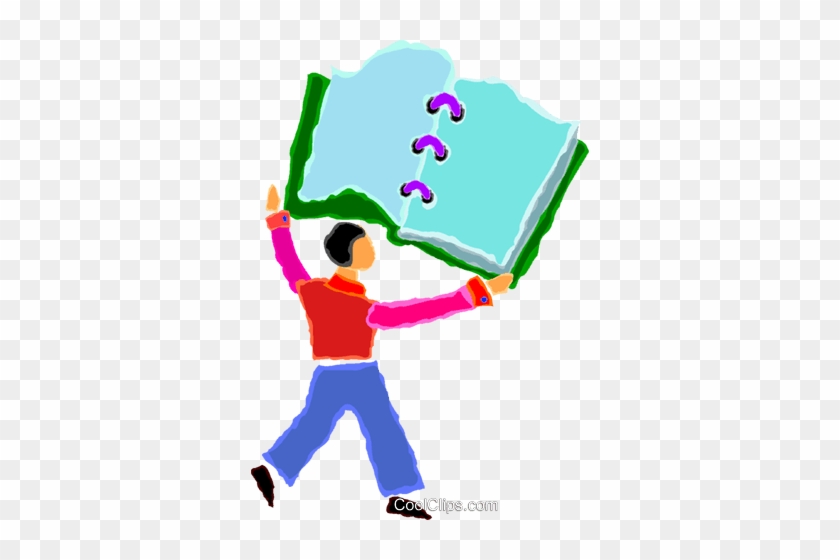 Man With A Large Notebook Royalty Free Vector Clip - Man With A Large Notebook Royalty Free Vector Clip #1362264