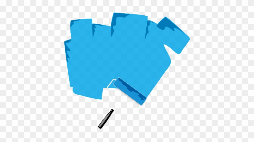 Sign Blue Roller Clipart - Paint Roller Clip Art #1362383