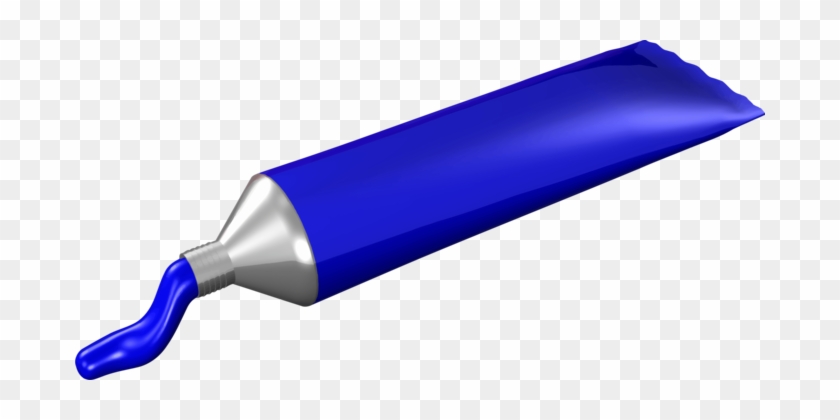 Color Tube Blue Paint Computer Icons - Paint Tube Clipart Png #1362423