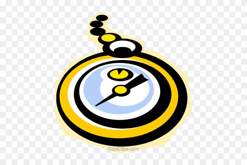 Pocket Watch Royalty Free Vector Clip Art Illustration - Circle #1362529