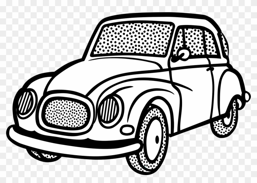 Classic Car Line Art Drawing Painting - Car In Line Art #1362549