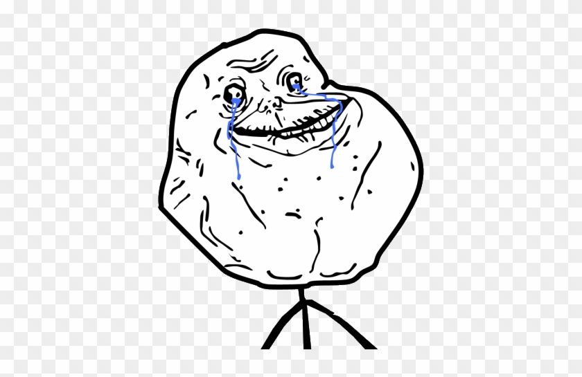 Forever Alone Clipart Alone Png - Sad Meme Face Png #1362598