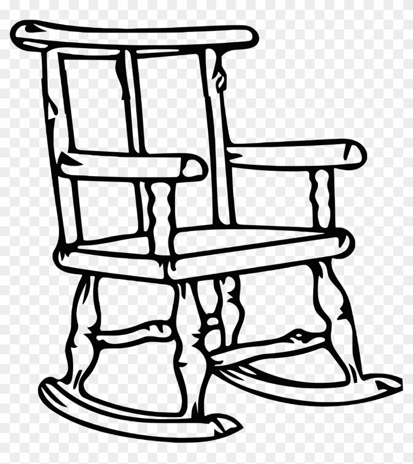 Big Image - Rocking Chair Clipart Black And White #1362826
