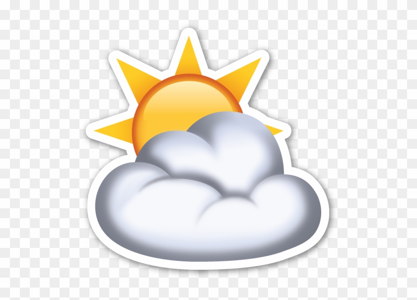 I Chose This Picture Because If It Is Cloudy, The Sun - Sun Cloud Emoji #211386