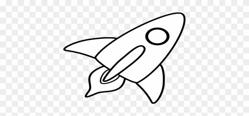 Coloring Trend Medium Size Rocket Clip Art Coloring - Black And White Rocket Drawing #211436