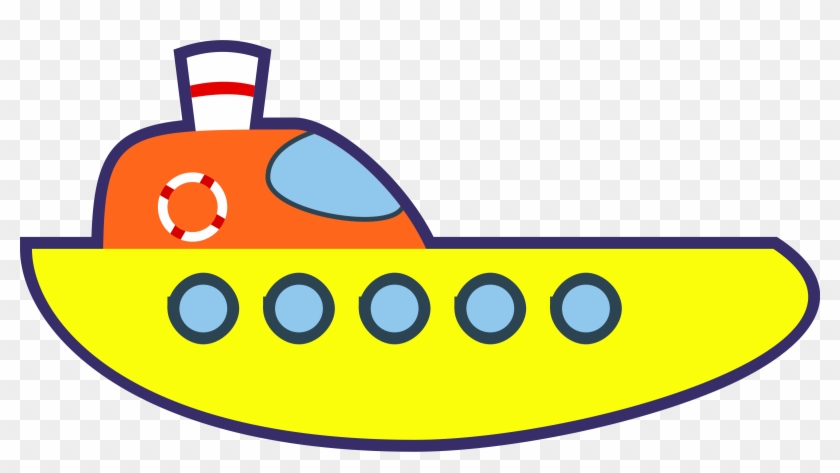 Yellow Cartoon Ship - Yellow Cartoon Boat #211509