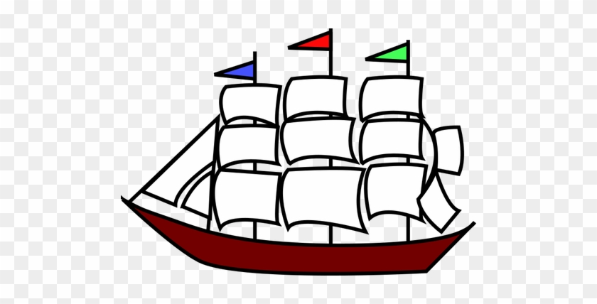 Sailing Ship Clipart Red Boat - Boat Symbol #211512