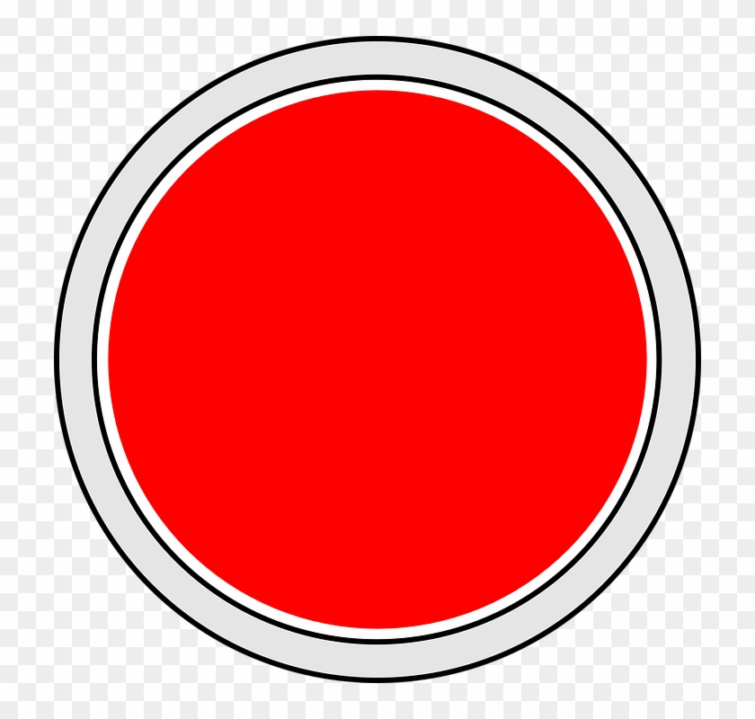 Arcade Button Clip Art - Button Icon Red #211604