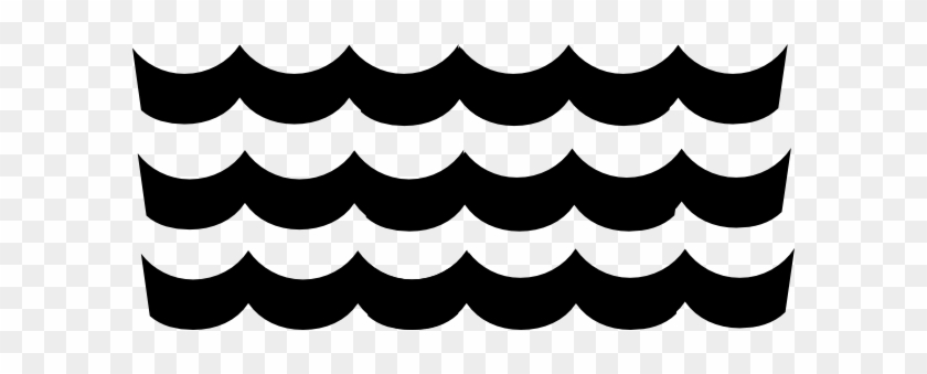 Wave Clip Art Black And White - Wave Border Clip Art #211825