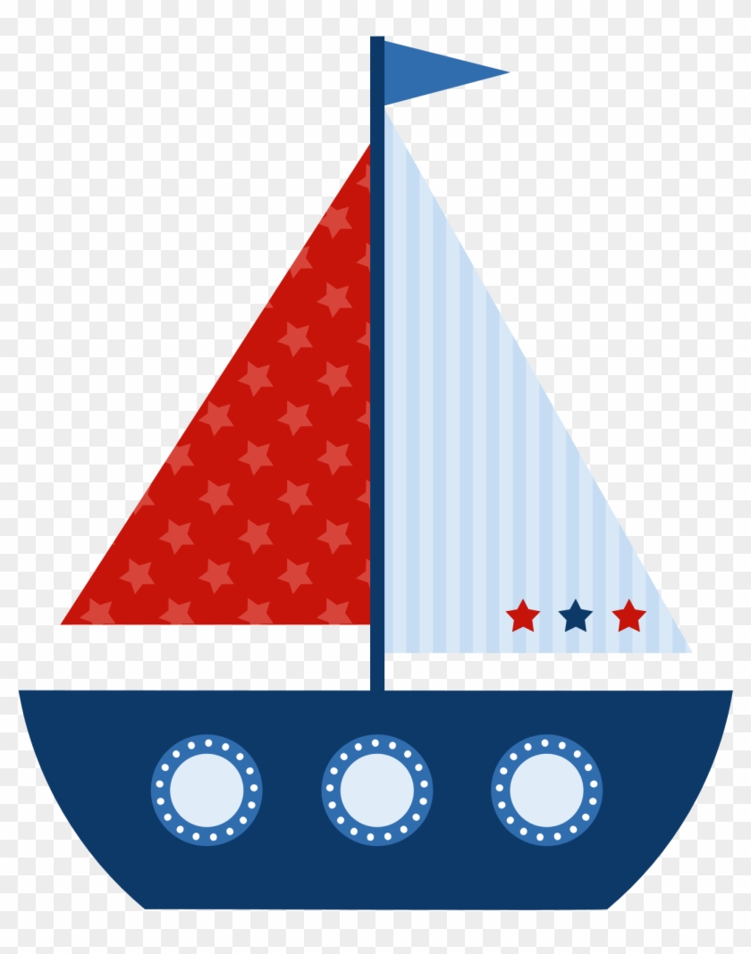 Sailboat - Red And Blue Sailboat Clipart #211840