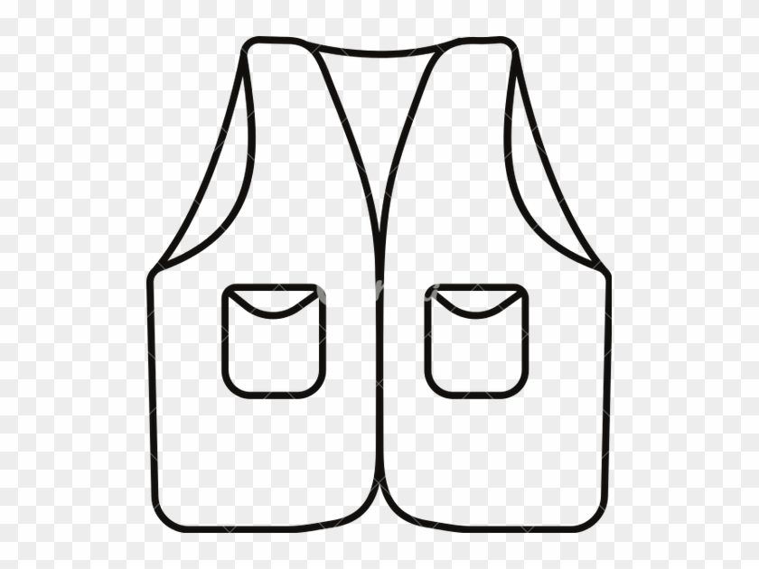 Life Jacket Safety Vest - Vest Black And White Clipart #211956