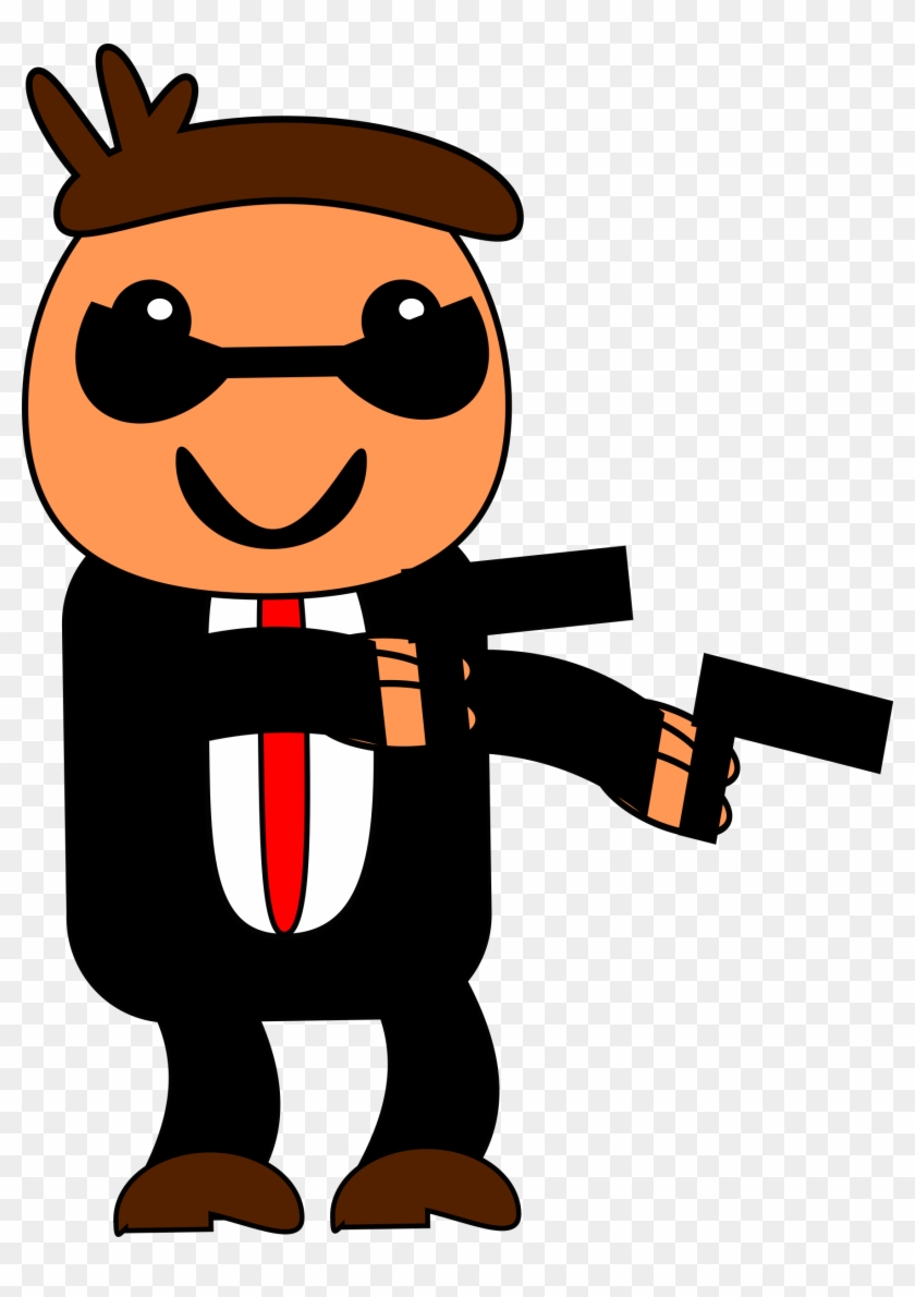 Spy In Black Suit Clip Art - Spy Clipart #212035