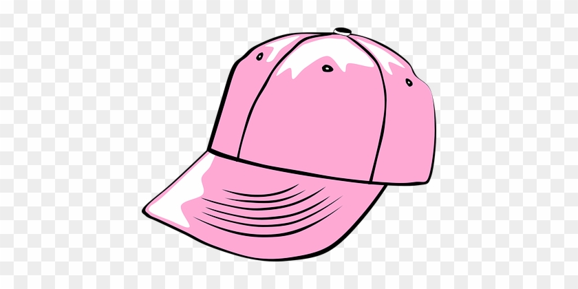 Cap Hat Baseball Pink Girly Worn Cap Cap C - Cap Clipart #212058