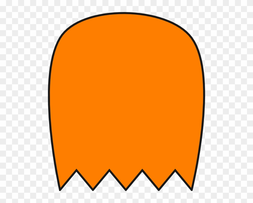 Orange Pacman Ghost Clip Art - Pac Man Blue Ghosts Clipart #212184