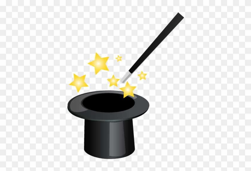 Wand And Magic Hat Clipart - Magic Icon #212389