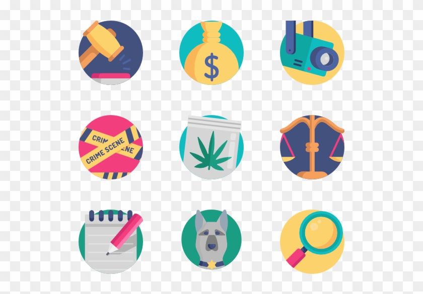 Crime Investigation - Graphic Design Flat Icon #212484