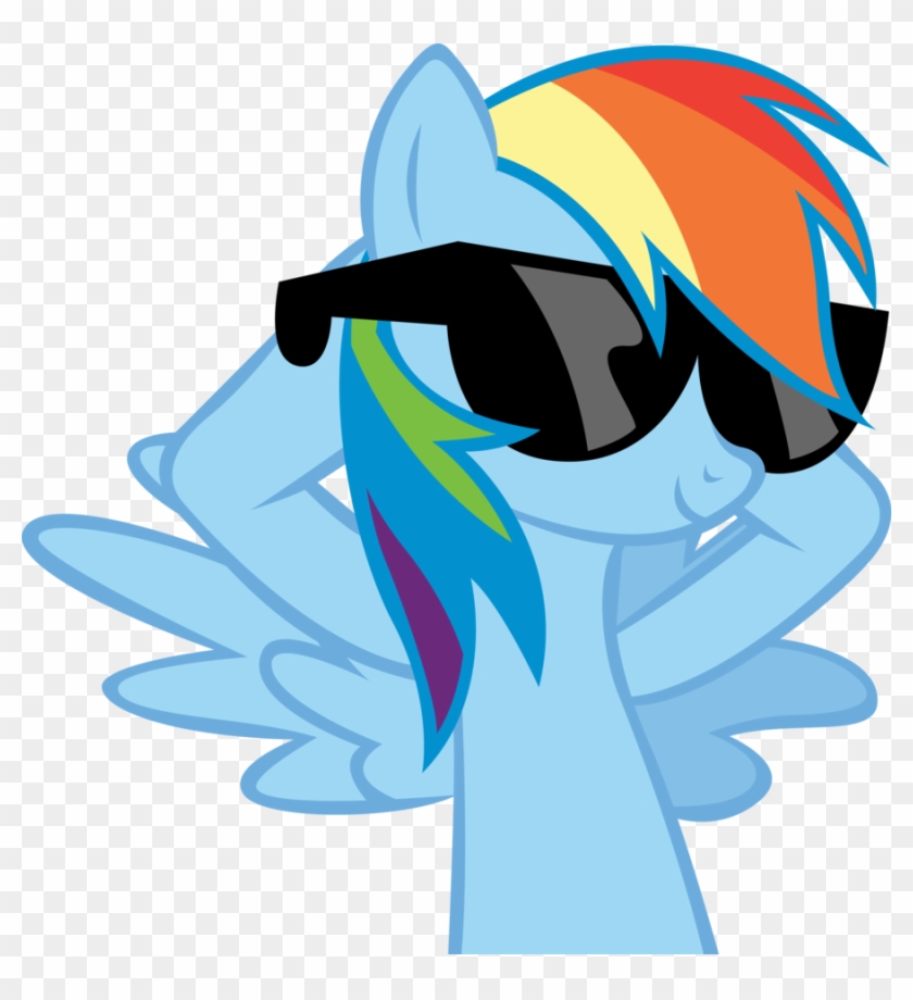 Magic Hat Clipart - Rainbow Dash With Sunglasses #212520