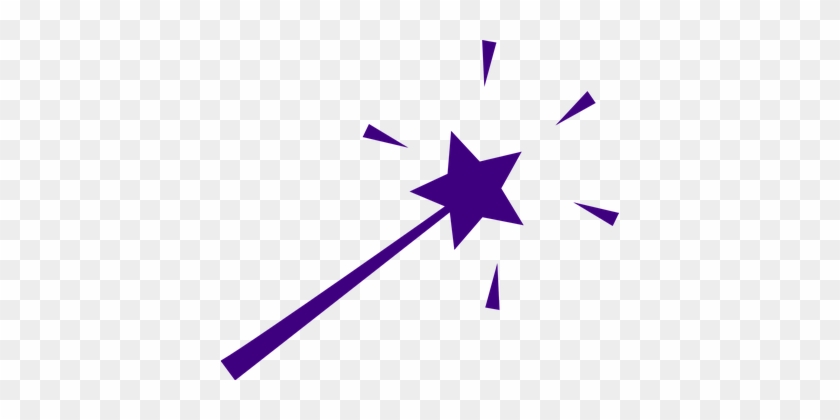 Wand Magic Star Isolated Stick Spell Blue - Star Wand Clip Art #212525