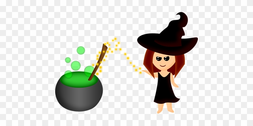 Halloween, Witch, Potion, Magic, Cook - Cartoon #212595