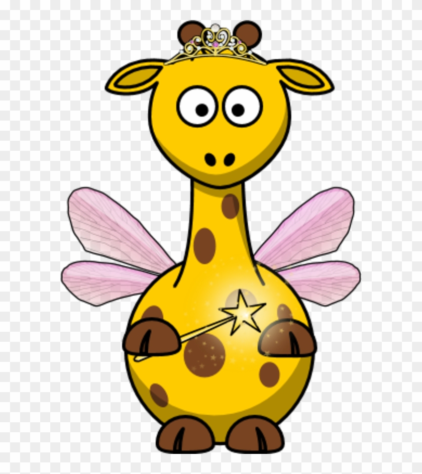 Giraffe As A Fairy - Funny Cartoon Giraffe #212706
