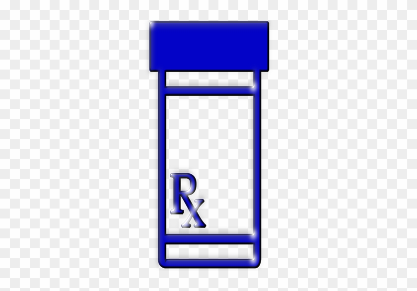 Blue Prescription Vial Clip Art - Pharmacy #212749